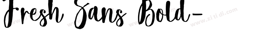 Fresh Sans Bold字体转换